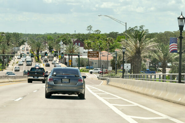 Photo of traffic over a bridge in Florida