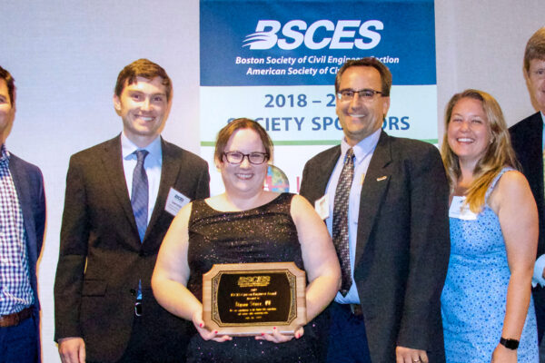 Group photo of Alyson Stuer during the BSCES Citizen Engineer Award ceremony