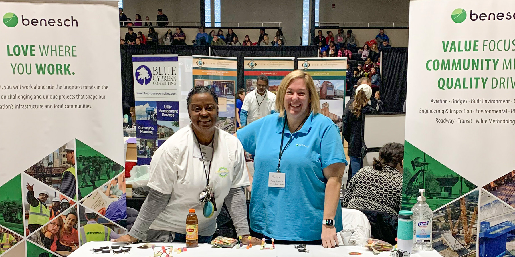 Photo of Benesch employees at the ACEC of Georgia’s annual Introduce a Girl to Engineering event