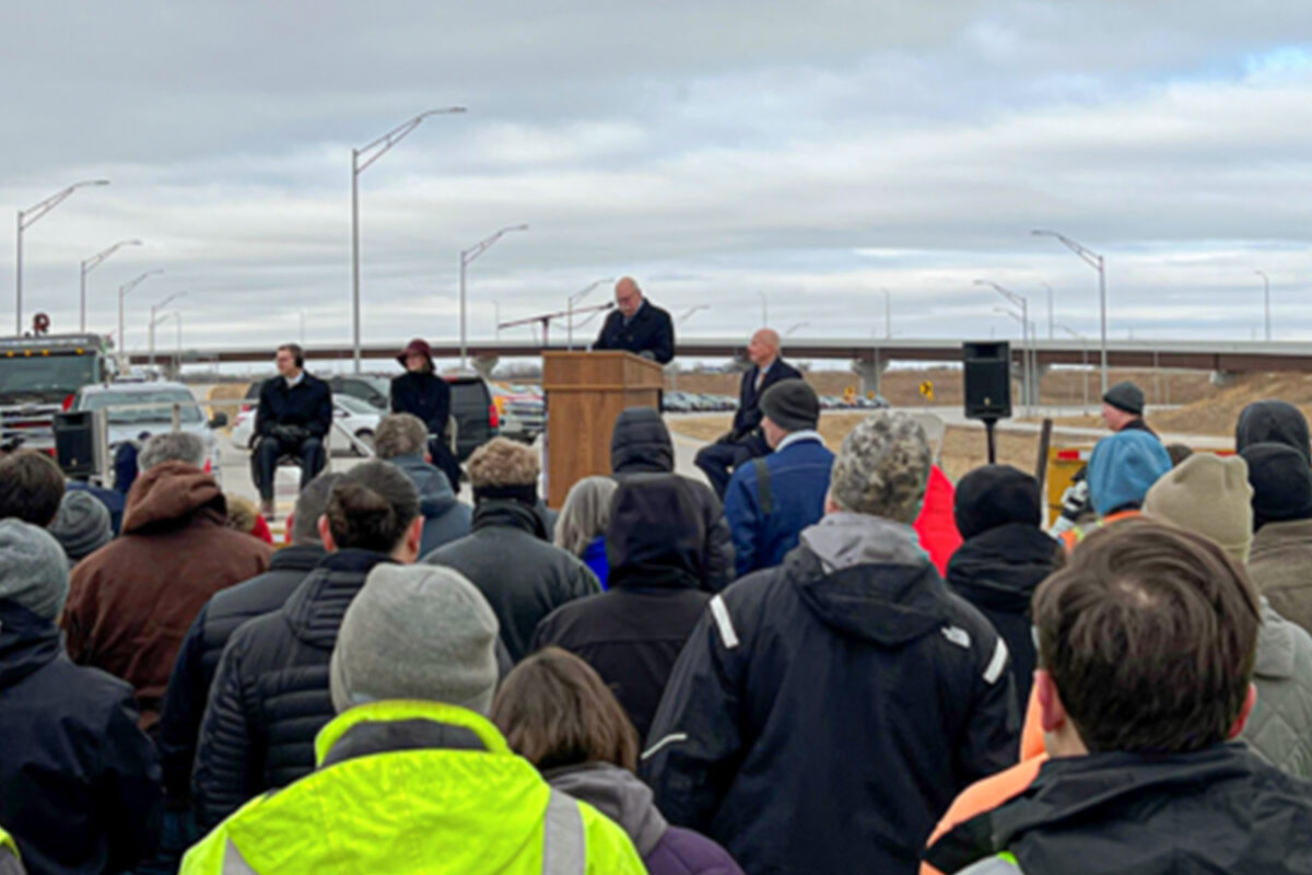 A photo of the Lincoln South Beltway ribbon cutting ceremony