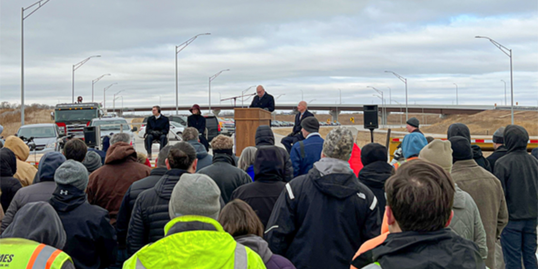 A photo of the Lincoln South Beltway ribbon cutting ceremony