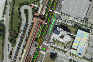 aerial view of planned development for new transit station