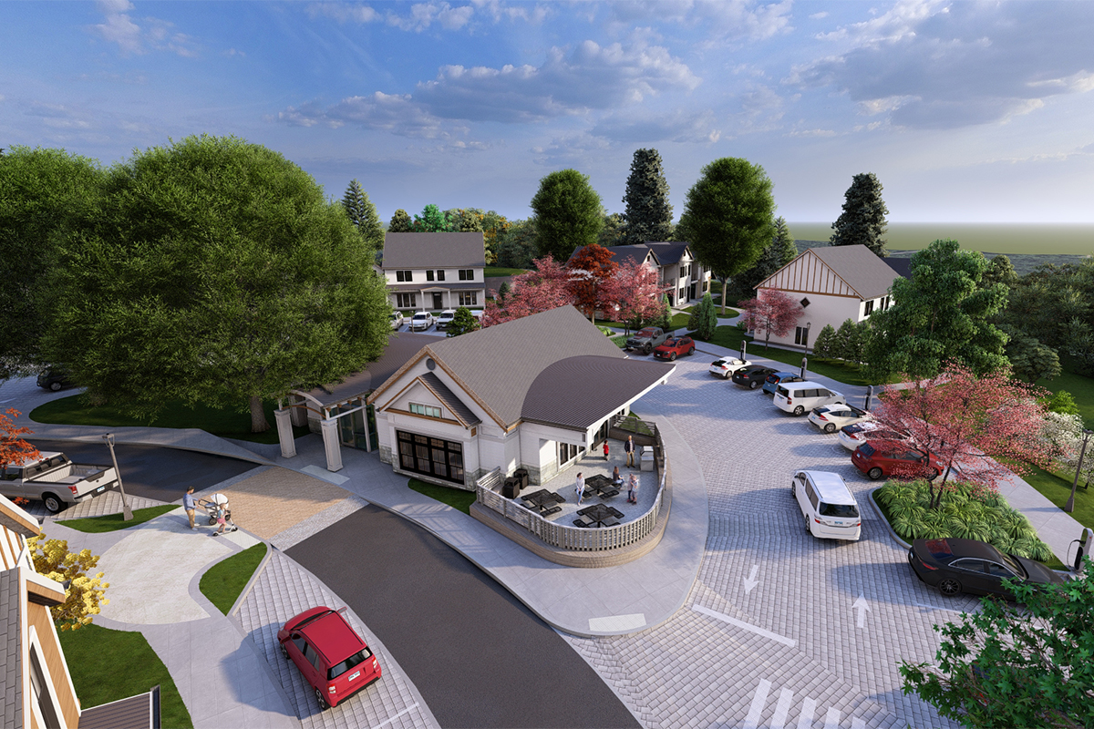 3D rendering of affordable housing development