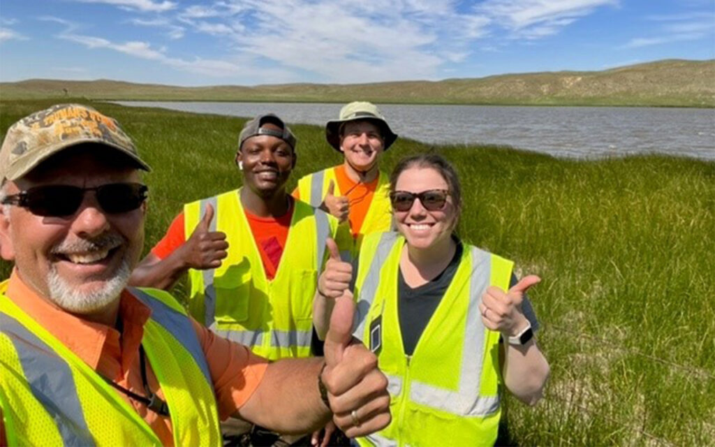 Photo of Benesch employees out in the field