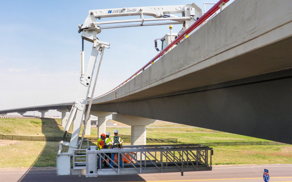 Photo of E470 bridge inspection in Colorado