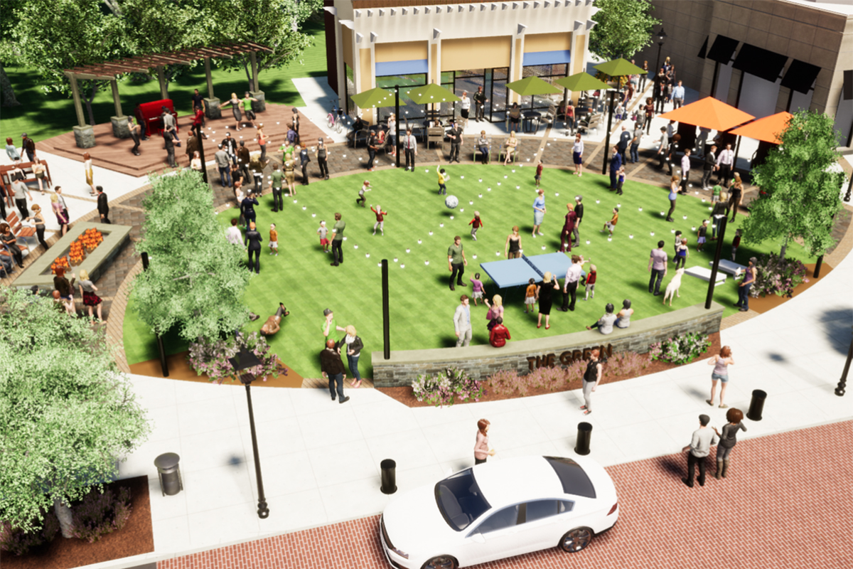 3D rendering of new outdoor mall