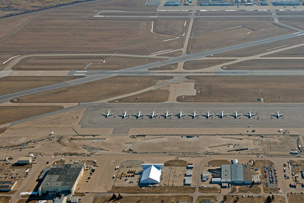 aerial view of lincoln airport