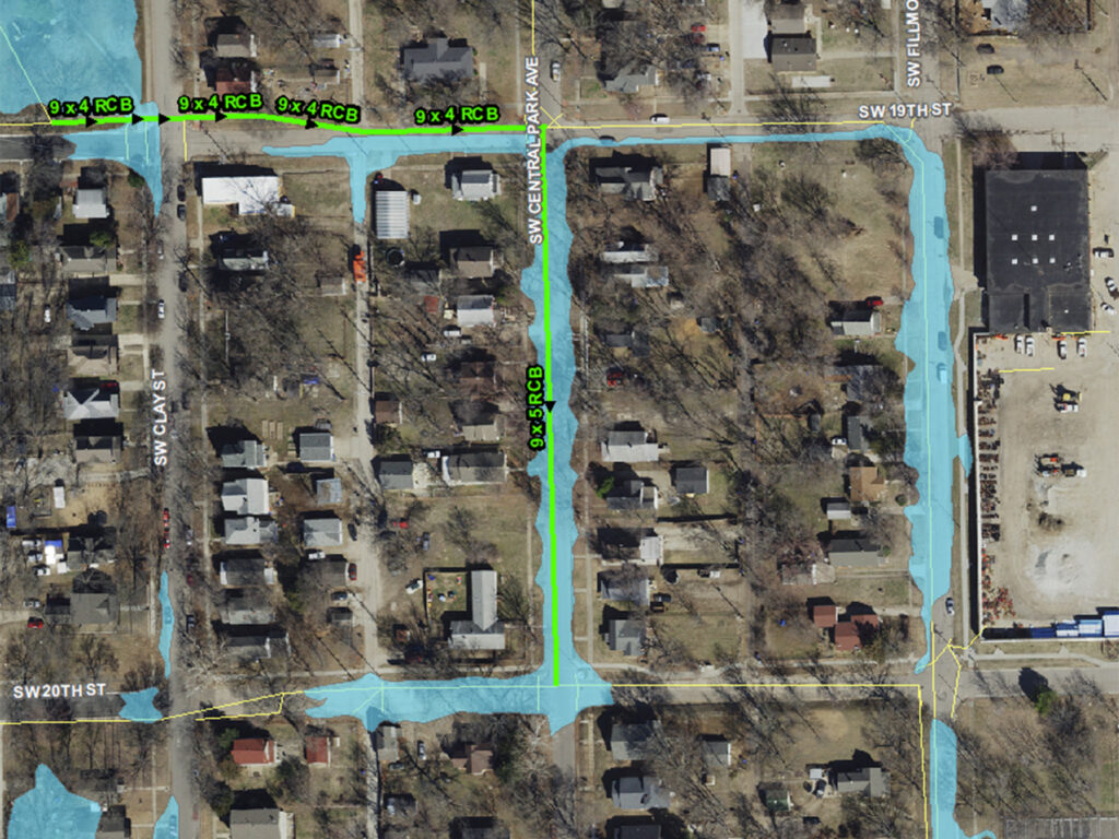 Photo of a road resiliency improvement diagram