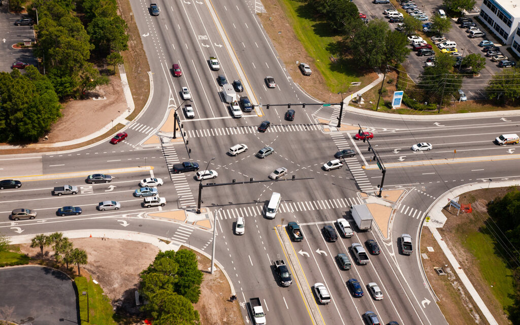 Multi-lane intersection