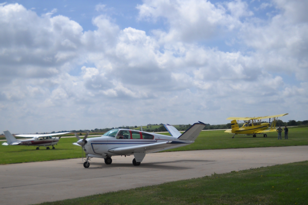 A photo of airplanes on the runway at Blosser Municipal Airport