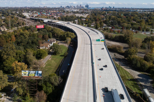 A photo of I-75 over the Rouge River outside Detroit