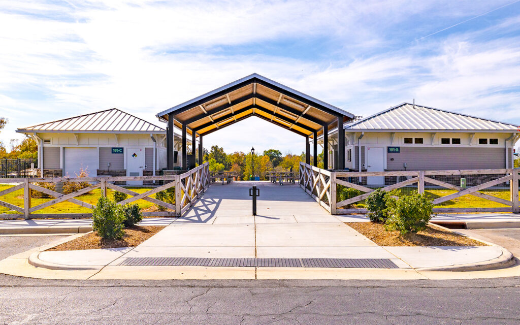 Photo of ADA accessible ramp at Harrisburg Park in North Carolina