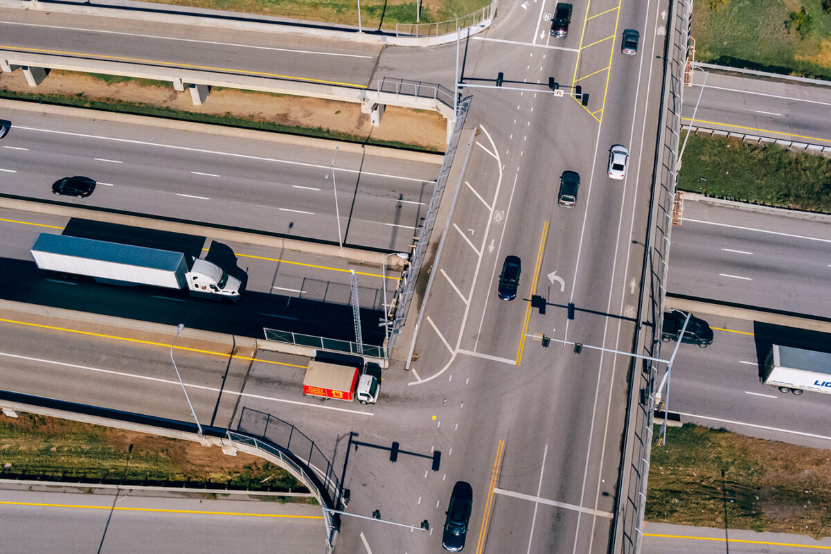 Photo aerial view of 24th Street Complete Streets in Omaha, Nebraska