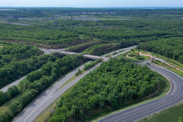 Photo aerial view of SR424 section 390 in Pennsylvania