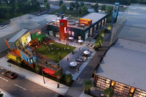 Aerial view rendering of Yee Haw Brewery in Tennessee