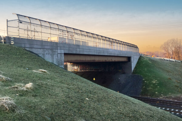 bridge over railroad tracks