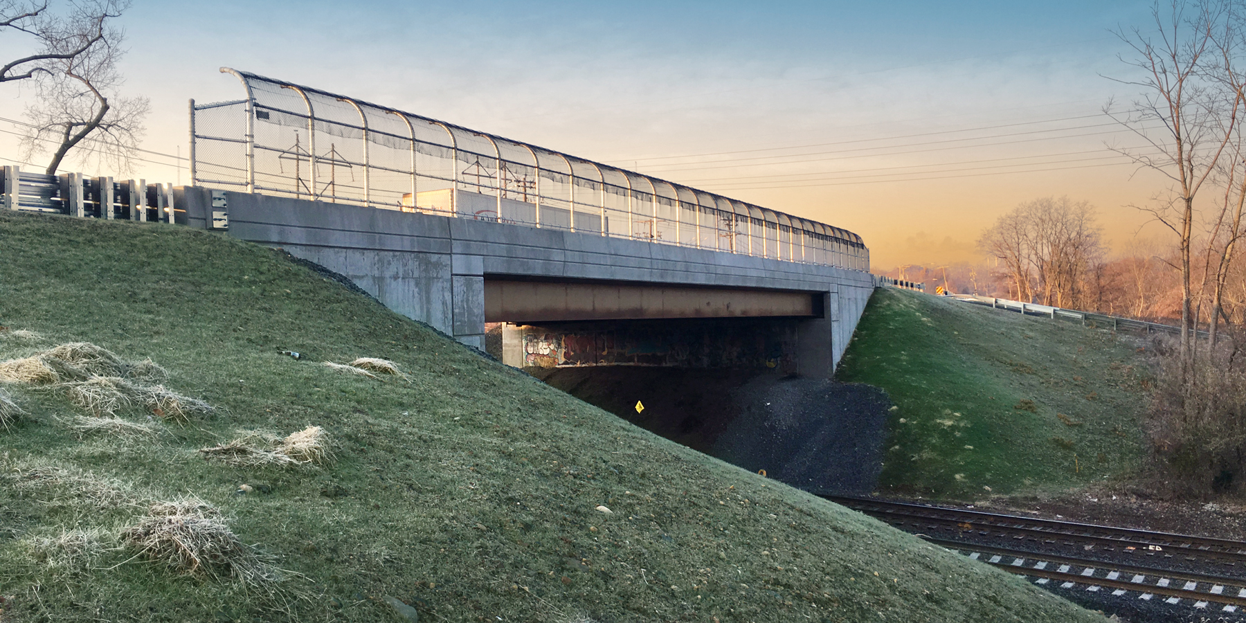 bridge over railroad tracks