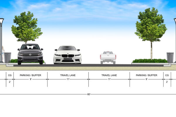 Illustration of the improved street concepts for the Bayshore/Gateway Triangle Redevelopment Area in Collier County, FL