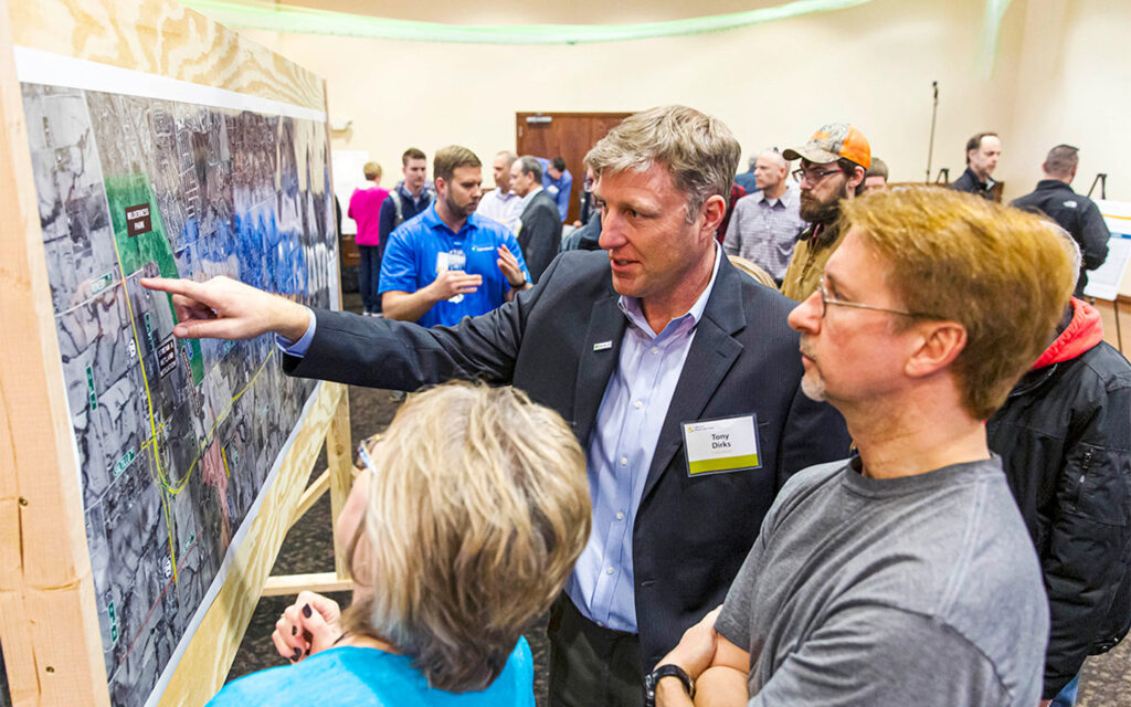 Photo of Benesch's employee during a community workshop