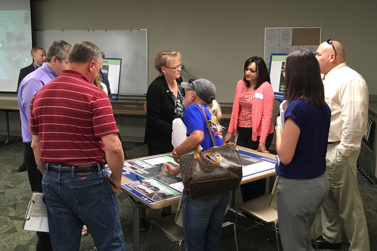 Photo of Benesch' employees conducting a public outreach event