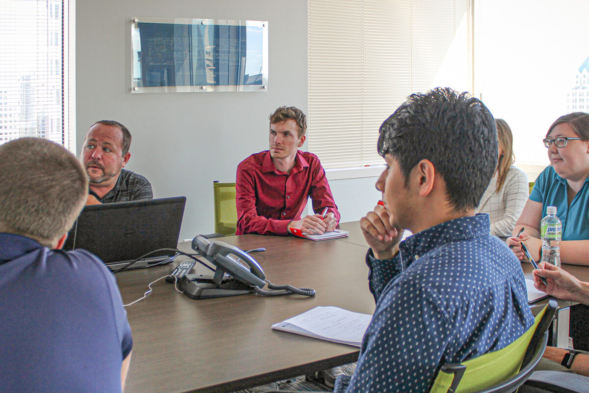 Photo of a Tech Group meeting at Benesch