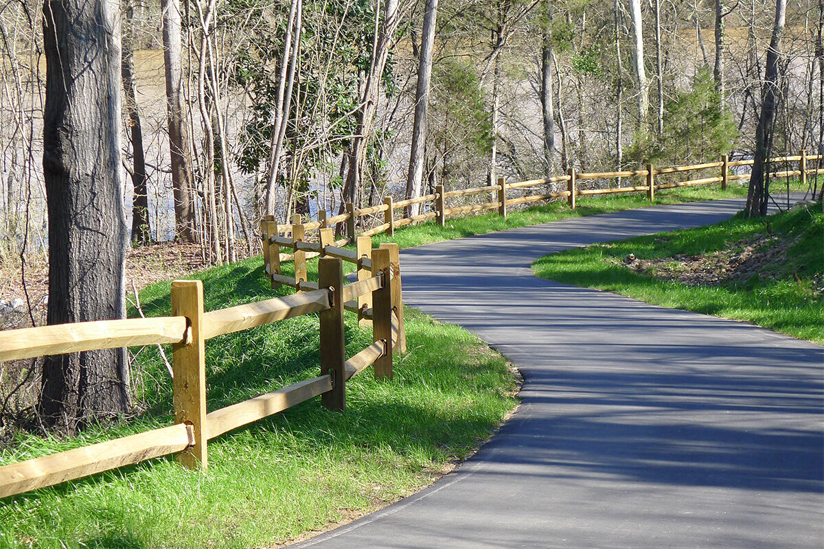 Catawba River Trailhead path in Rock Hill, North Carolina