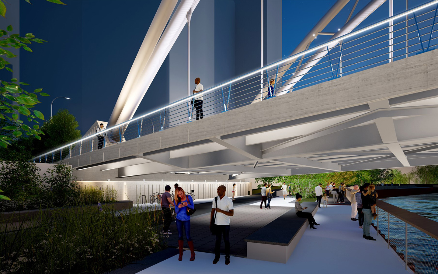 Photo of Throop Street Bridge rendering at Lincoln Yards in Chicago, Illinois