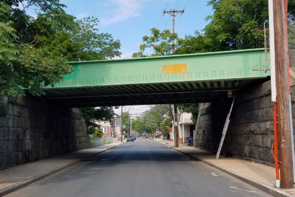 Orange Line Bridge over Adams Street n Malden, Massachusetts