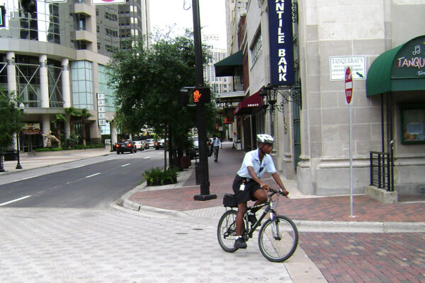 bike rider on the street