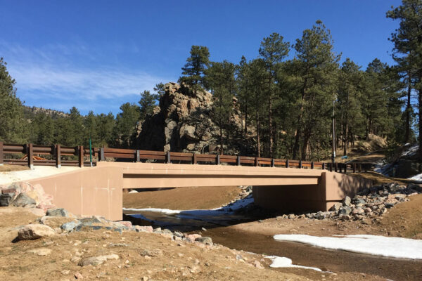 bridge in mountains over water