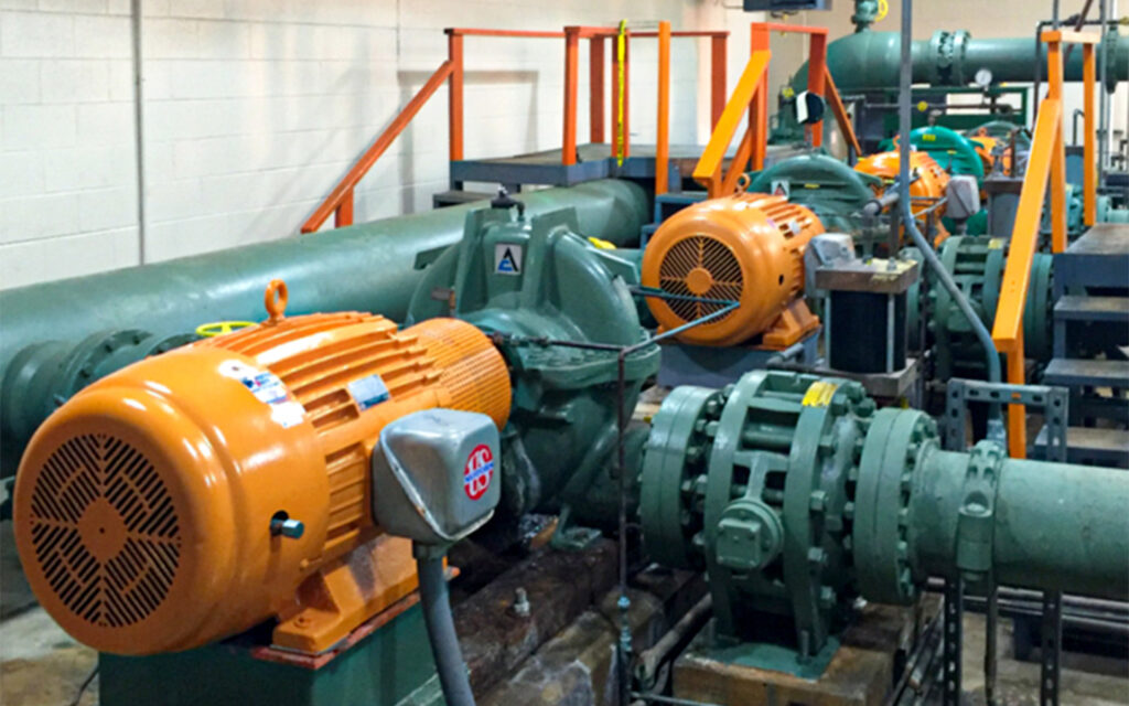 Photo of a pump station at Lake Orion, Michigan