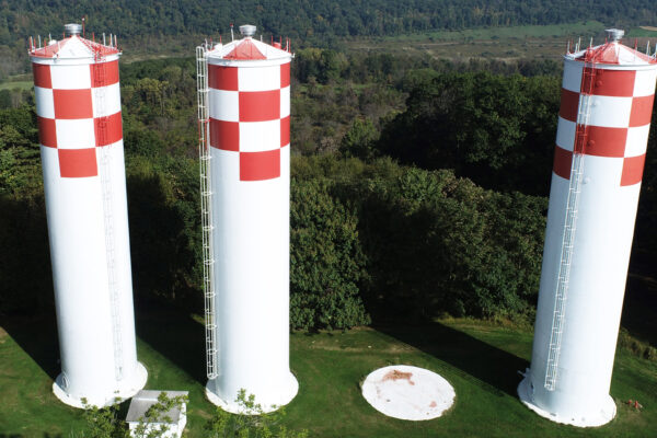 Aerial view photo of Selinsgrove Center Water Storage Tanks in Pennsylvania