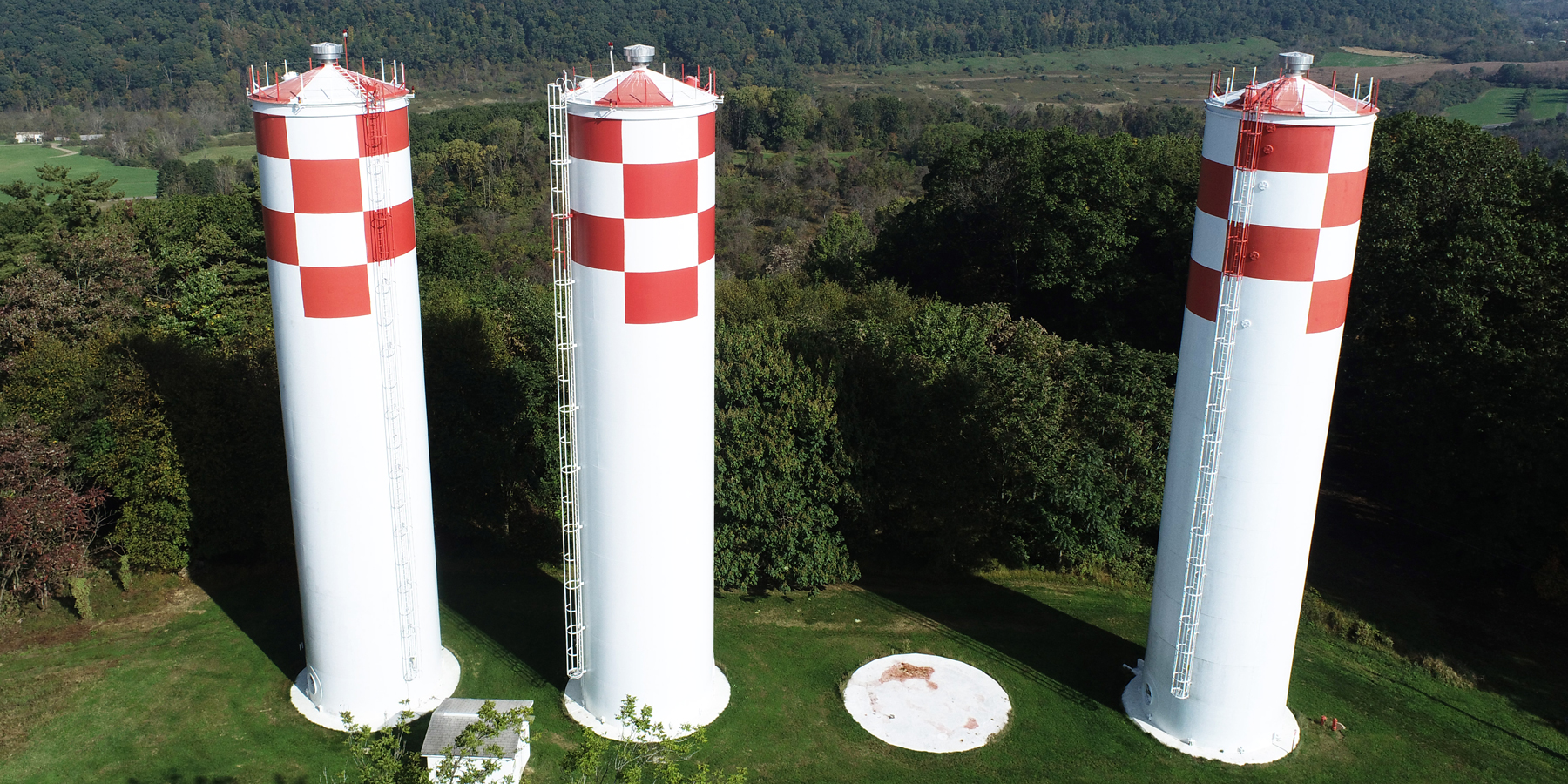 Aerial view photo of Selinsgrove Center Water Storage Tanks in Pennsylvania