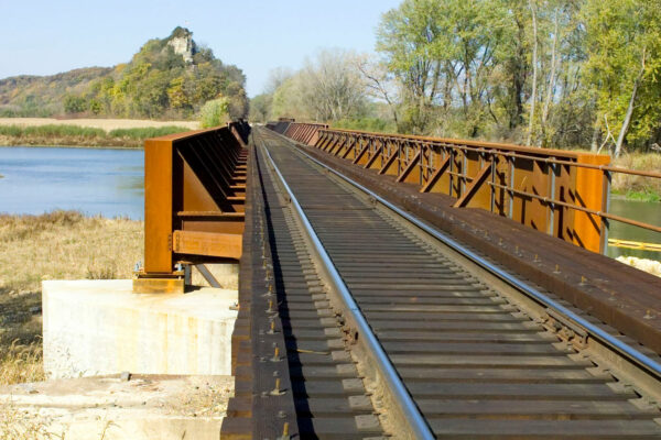 railroad bridge over water