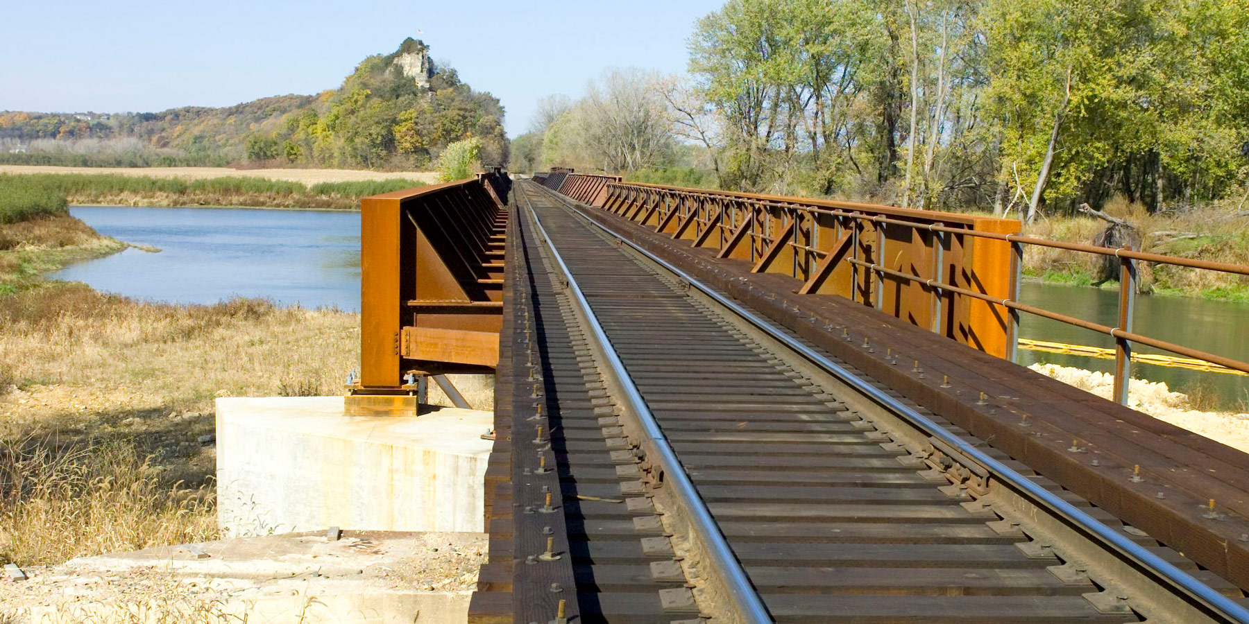 railroad bridge over water