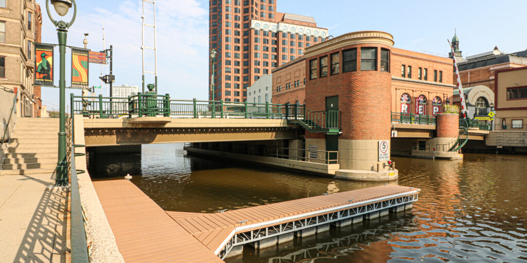 lift bridge over the water