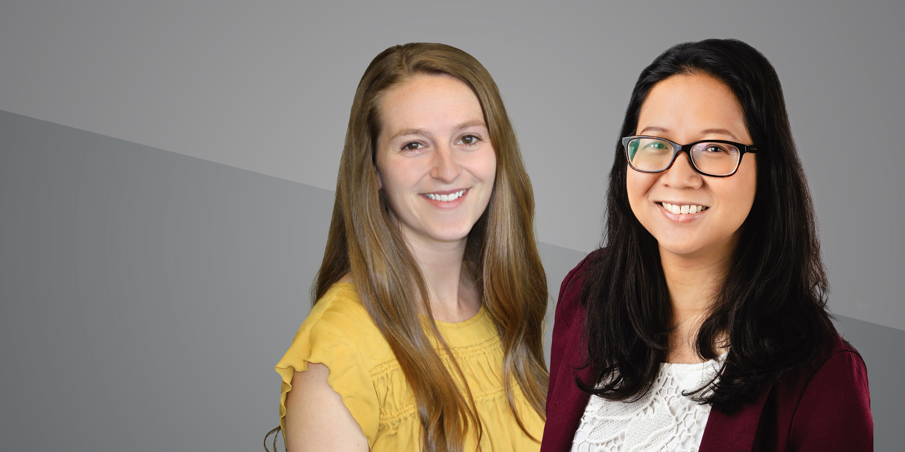 A photo of Katie Lewis and Nitaya Chayangkura smiling