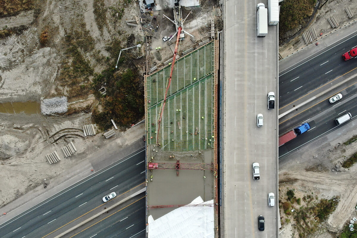 Aerial photo of Benesch construction site