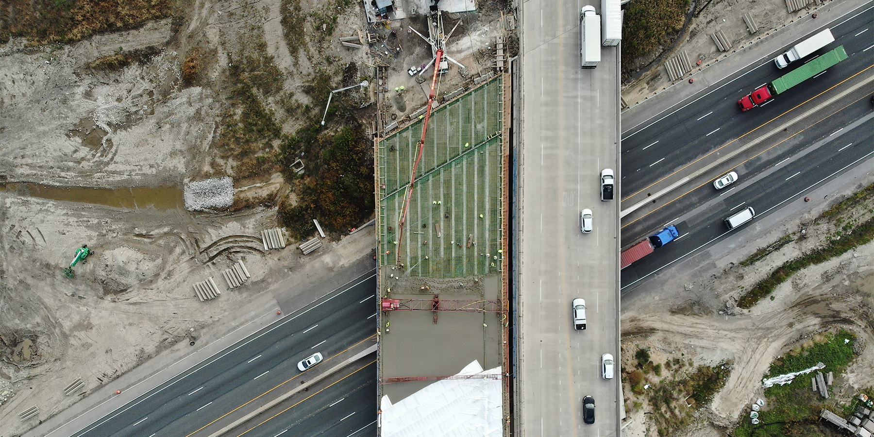 Aerial photo of Benesch construction site