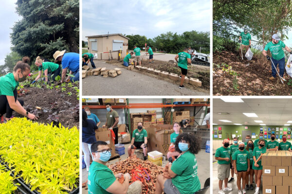 Photo collage of Benesch employees volunteering across the county as part of the 2021 Summer of Service