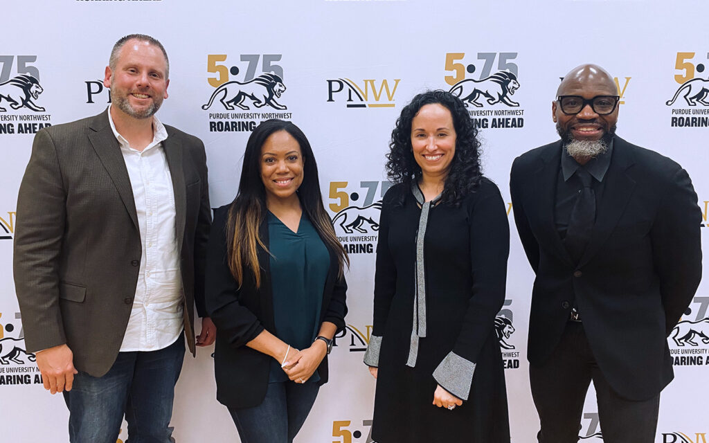 Group photo of panelists at the Diversity Matters event