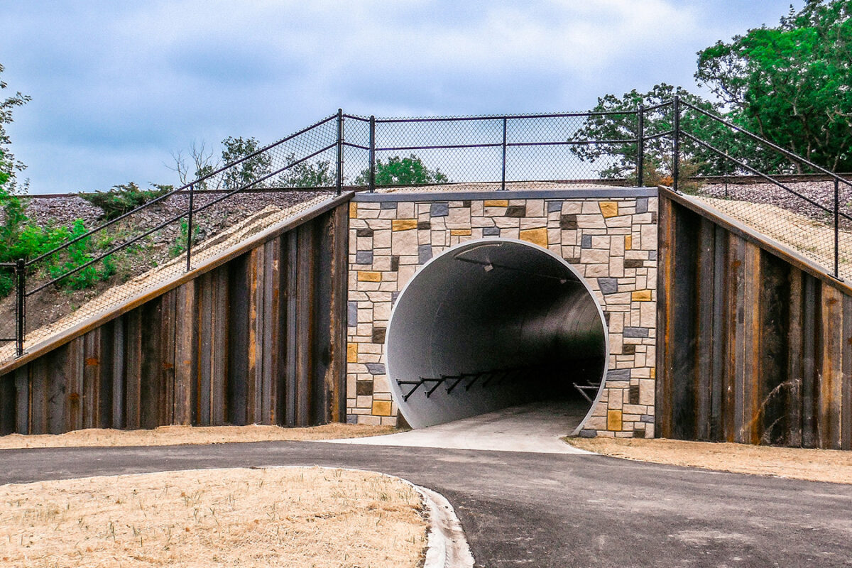 Photo of the completed Fox River Trail in South Elgin, Illinois