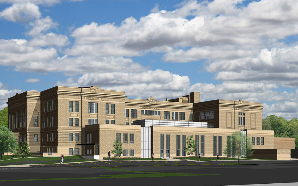 Photo rendering of the new Memorial Boulevard Intradistrict Arts Magnet School