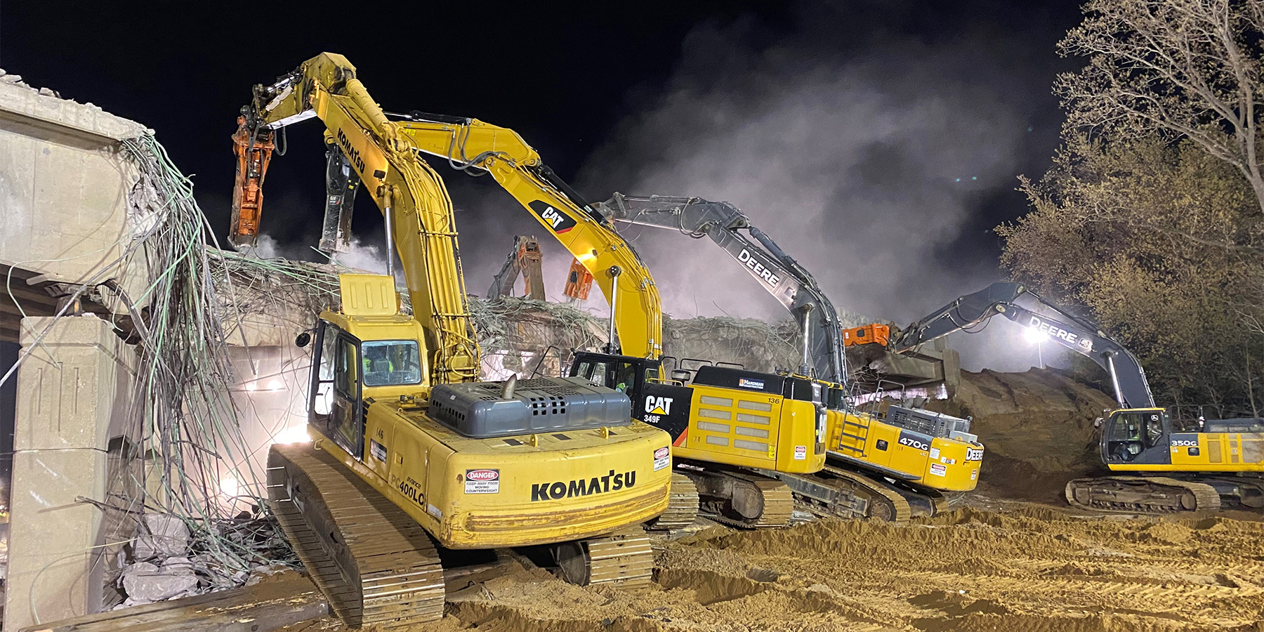 Photo of previous bridge removal at US-31/I-94 Interchange extension in Michigan