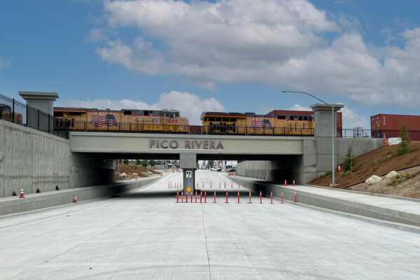 Photo of grade separation at Durfee Avenue in Pico Rivera, California