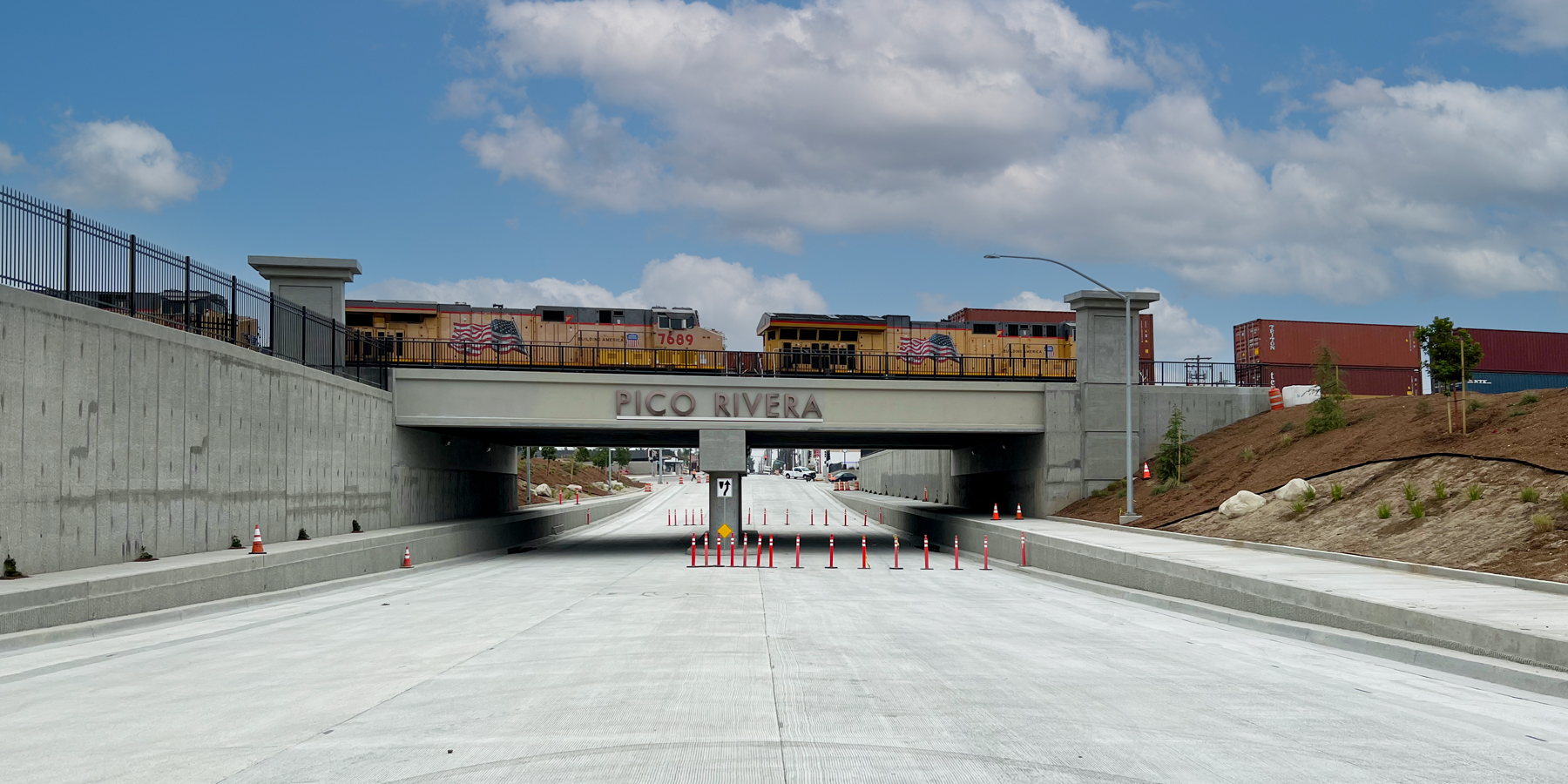 Photo of grade separation at Durfee Avenue in Pico Rivera, California