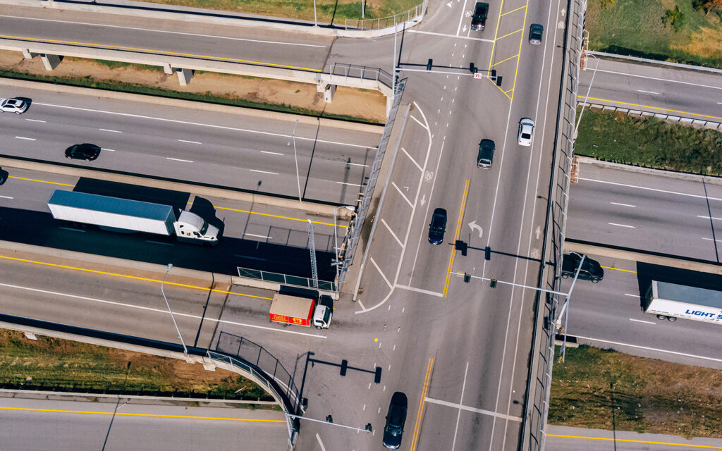 Photo aerial view of 24th Street Complete Streets in Omaha, Nebraska