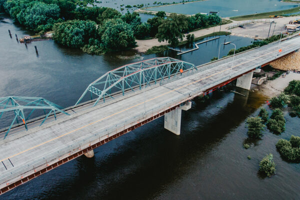 Aerial view photo of IL-89 Bridge in Illinois