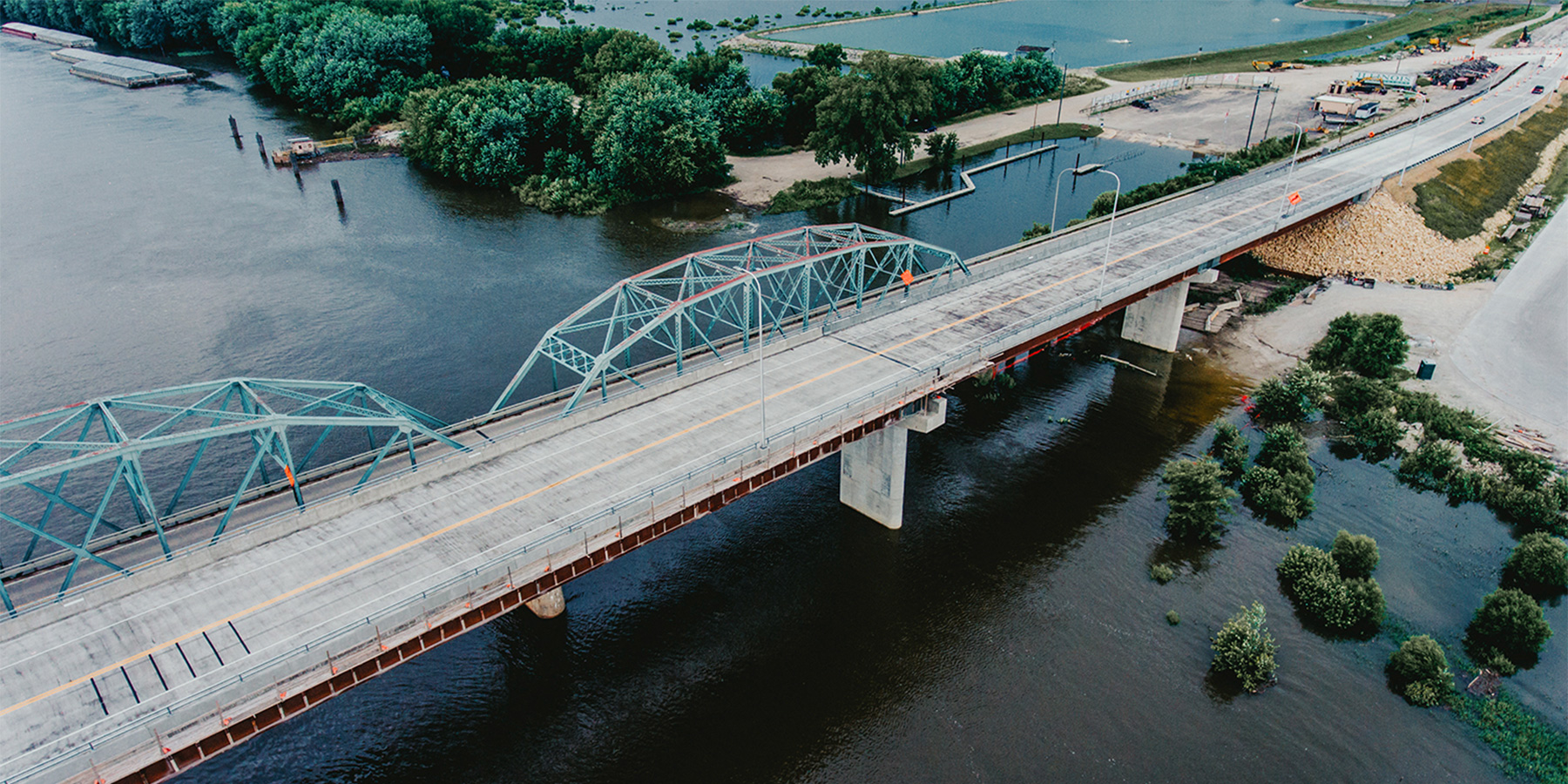 Aerial view photo of IL-89 Bridge in Illinois