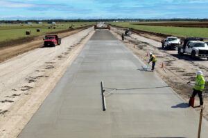 Photo of runway construction at an airport